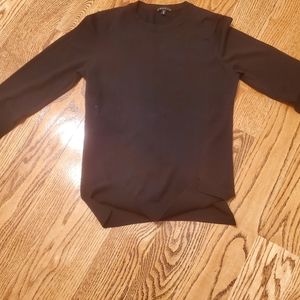 THEORY black wool sweater size S woman's.slit panels on sides, UBER CUTE